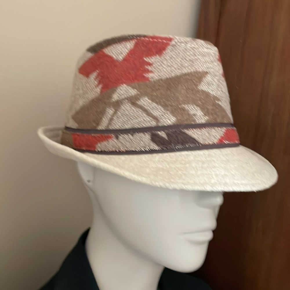 NWOT Charlotte Russe Wool Fedora Southwest Pattern Hat - Picture 2 of 6
